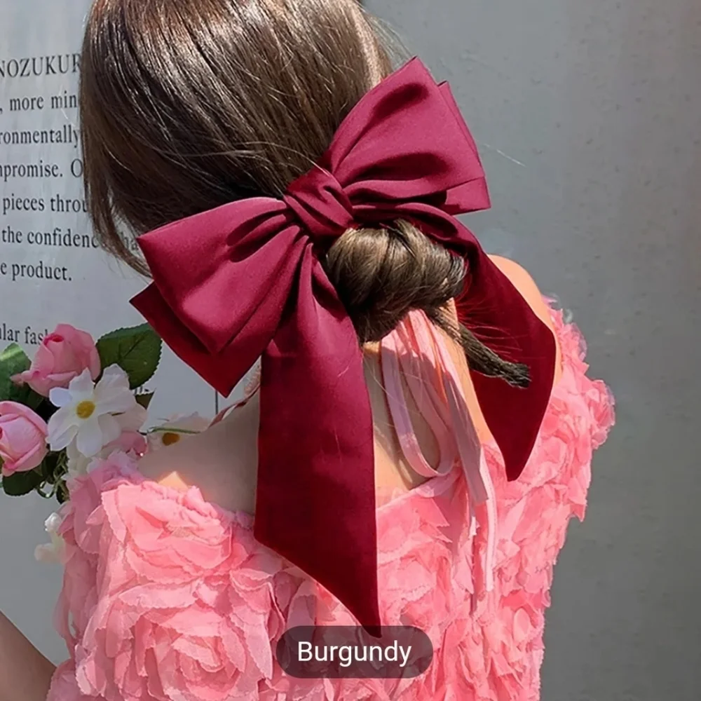 New Hair Bow Burgundy